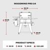 A diagram of the Camp Chef Woodwind Pro 24 Wifi Pellet Grill show its demotions.
