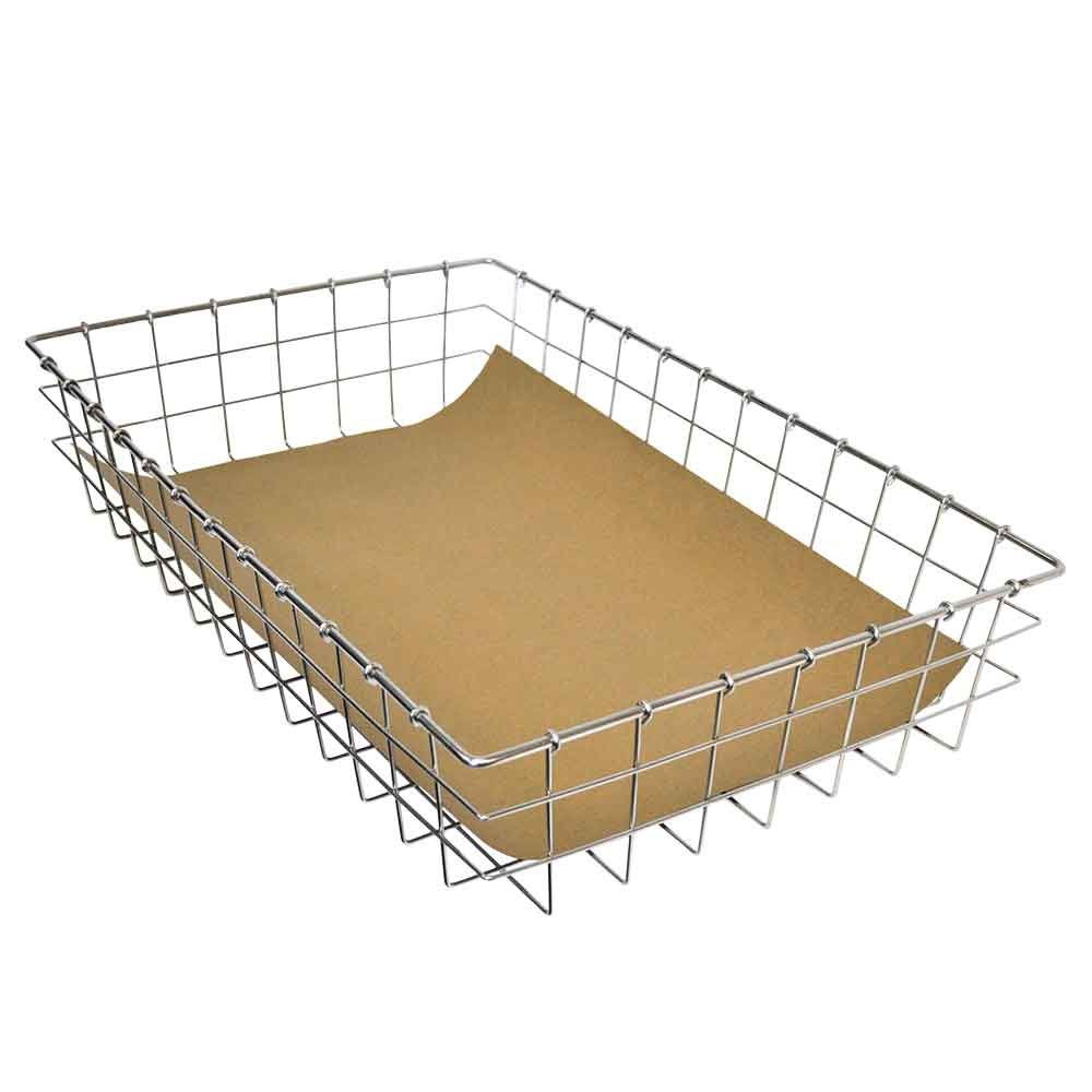 Freezer Basket Paper Liner in a freezer basket