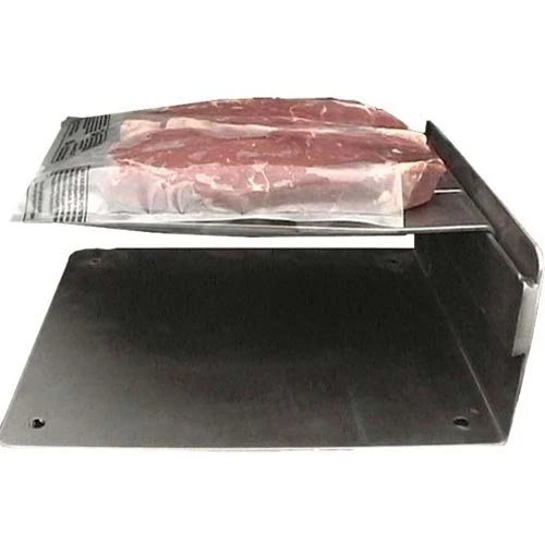 Large Vacuum Pouch Loader with a piece of steak being loaded into a vacuum bag