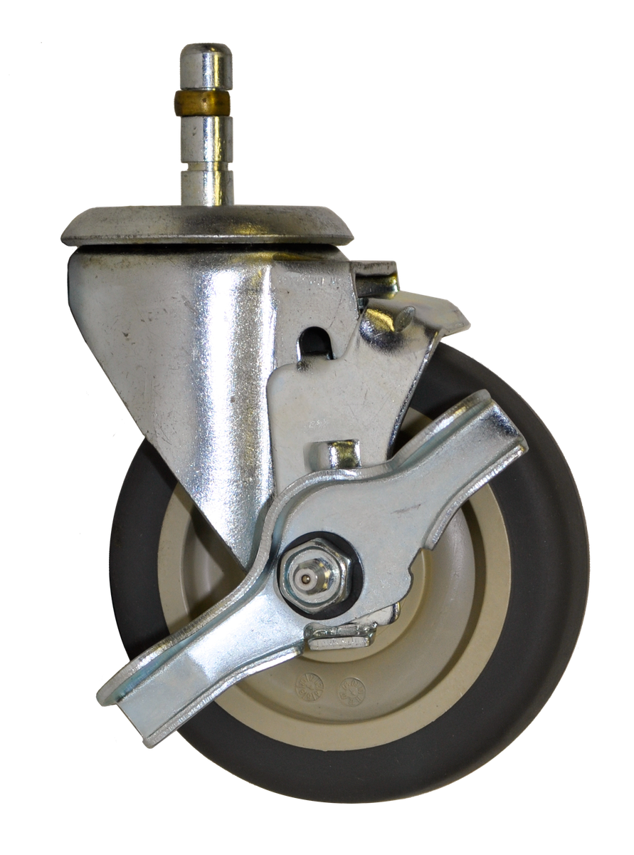 4" Medium-Duty Grip Ring Caster with Brake