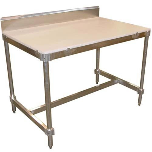 Poly Top Table with Backsplash (30" x 72")