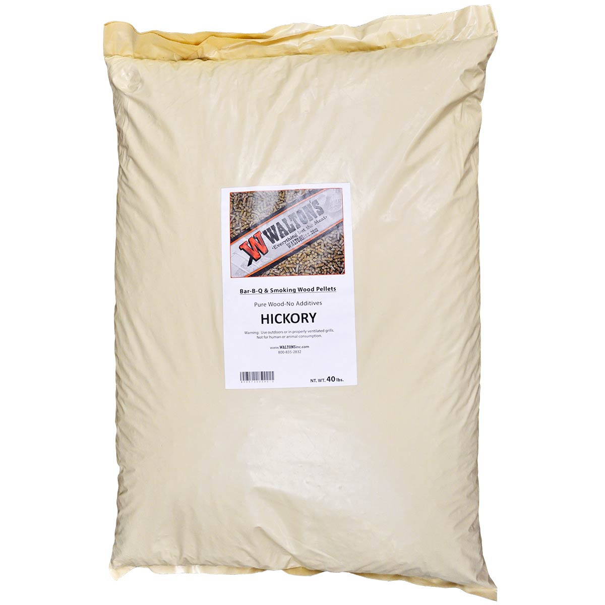 Walton's hickory barbecue and smoking wood pellets 40 lb. bag