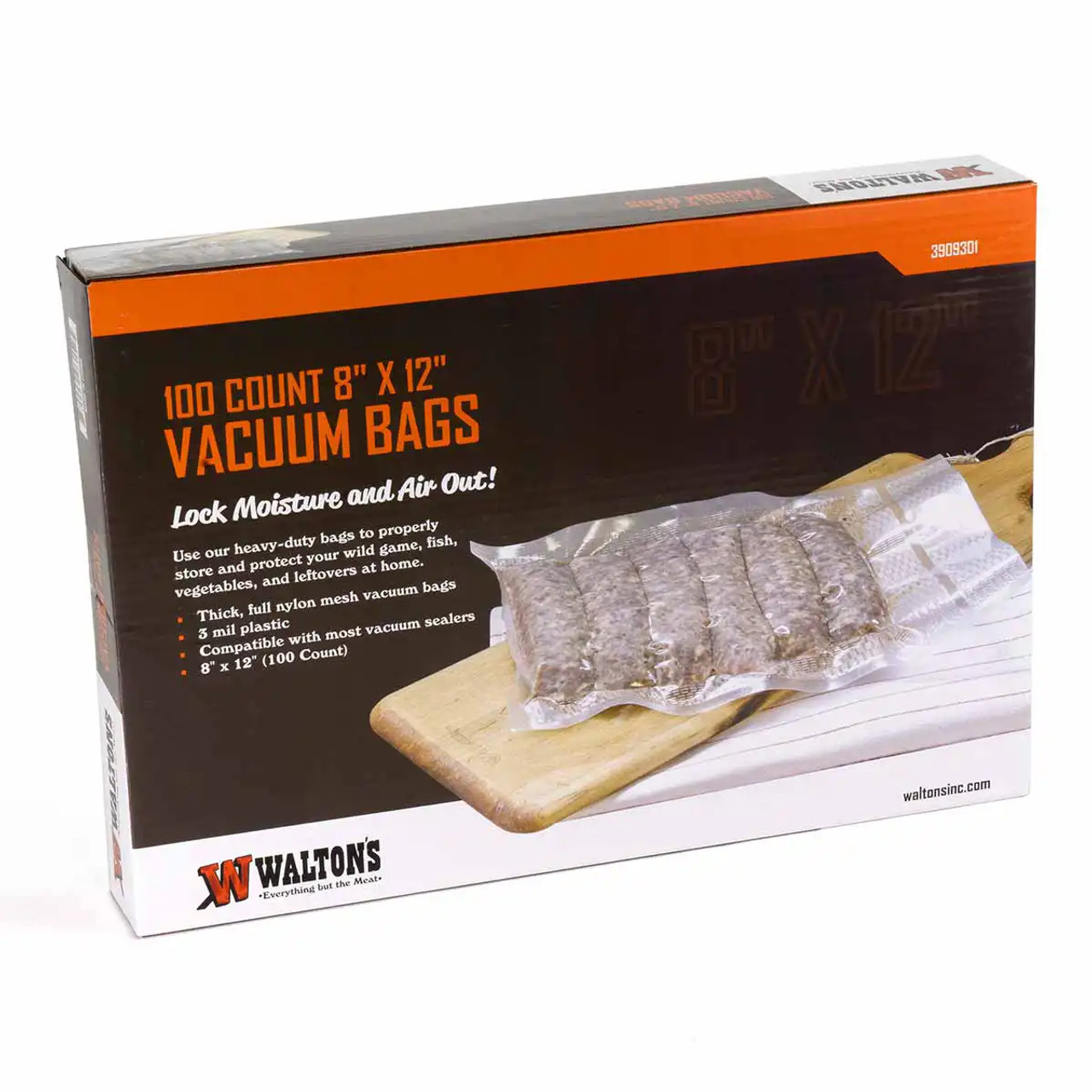 1 Gallon 10x12 2 Mil Heavy Duty Ziplock Bags (100/Pack)