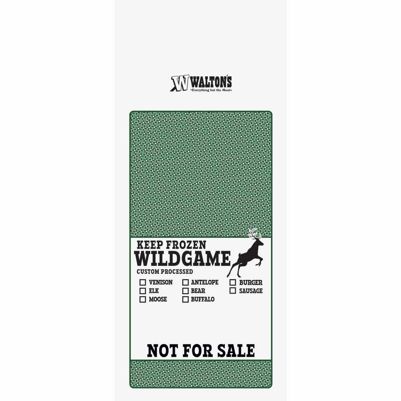 Freezer Bags - Wild Game/Venison/Deer - 2 Lb. Size