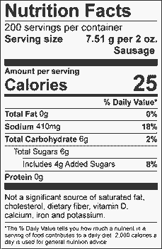 Nutritional Label