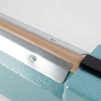 Close-up of the sealing mechanism on the 12" Impulse Sealer