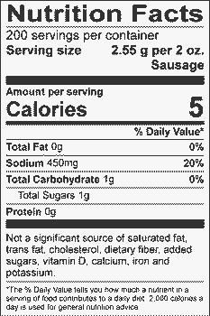 Nutritional Label
