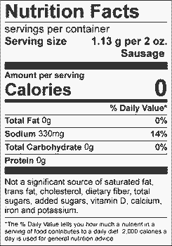 Nutritional Label