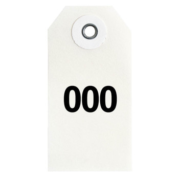 Vulcanized Water Resistant Numbered Tag