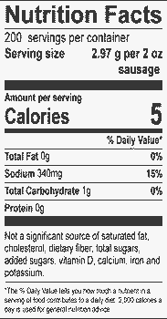Nutritional Label