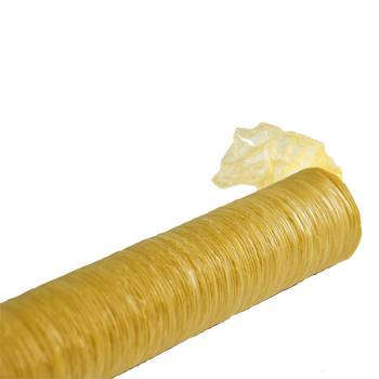 A close-up view of a 21 mm Clear Collagen Casing
