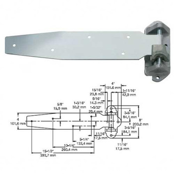 Heavy-Duty Left-Hand Cam-Rise Hinge