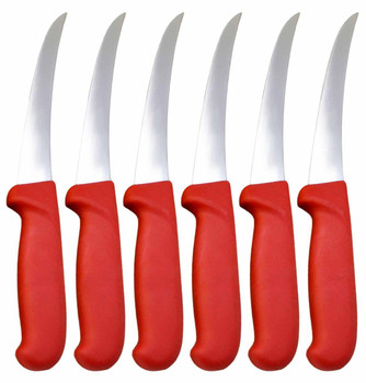 Red Curved Standard Cozzini Boning Knives