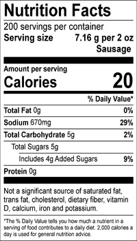 Nutritional Label