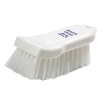 White Hand Scrub Brush (6")