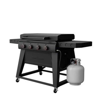A side shot from the right of the Camp Chef Gridiron 36 Griddle on a white background.