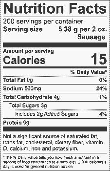 Nutritional Label