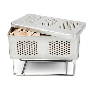 The Flip Professional Smoke Box with wood chips inside