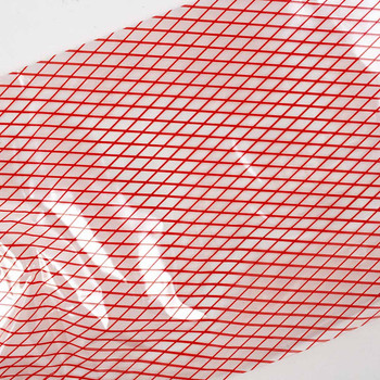 A close-up of Plastic Red Net Casings
