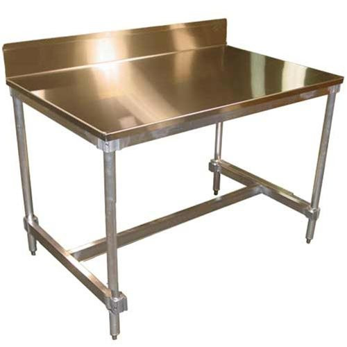 Stainless Steel Top Table with Backsplash (30" x 96")