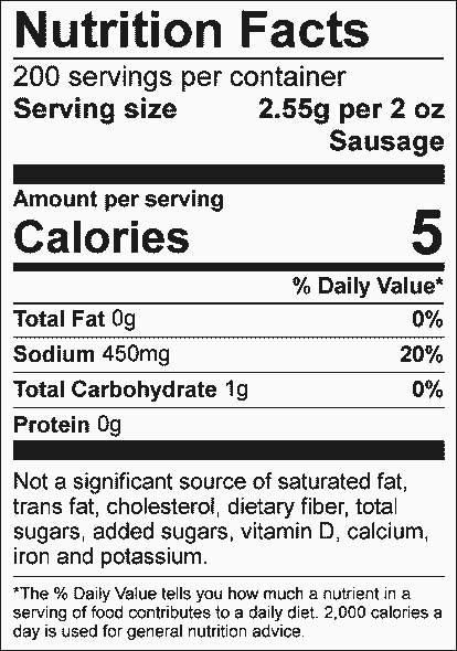 Nutritional Label