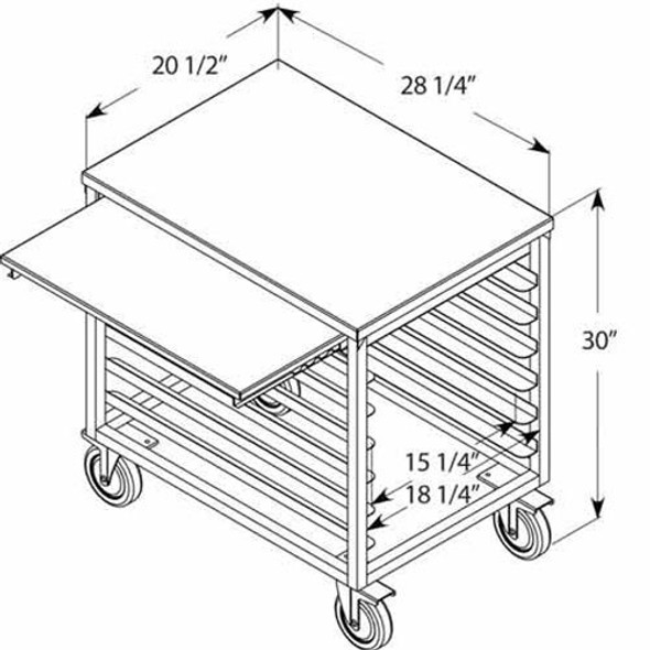 Slicer-Mixer Scale Cart