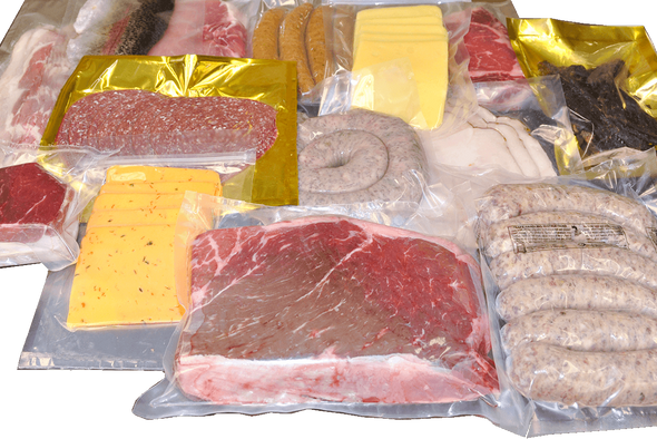 Walton's Vacuum Pouches with a variety of meat and cheese inside