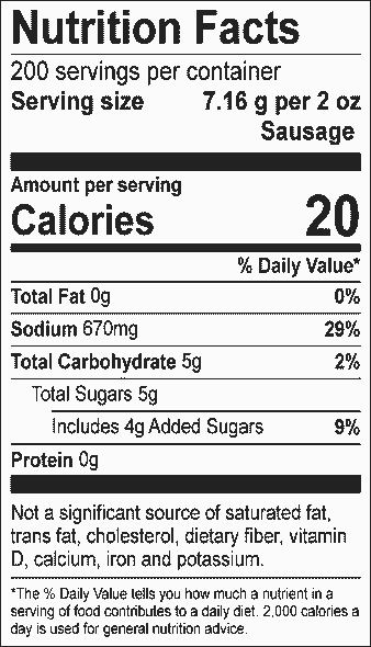 Nutritional Label