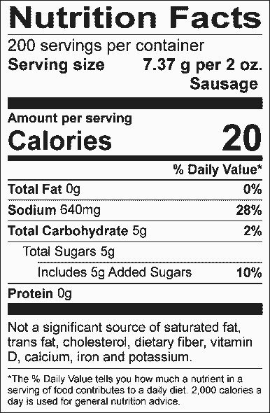 Nutritional Label