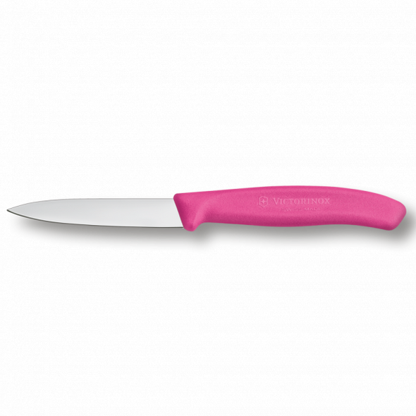 Pink Handle on a 3-1/4" Paring Knife