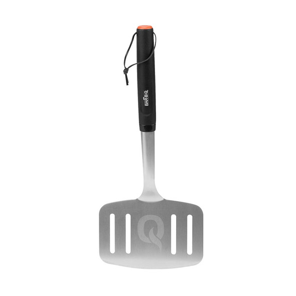 10542-W Metal Spatula, 8 x 3, Rounded Edges, White Handle