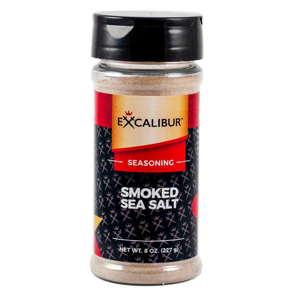 A shaker of Smoked Sea Salt from Excalibur