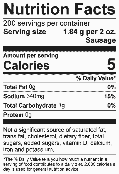 Nutritional Label