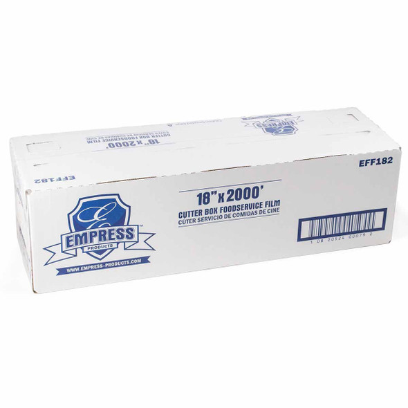 Box of a roll of Food Wrapping Film (18" x 2000')