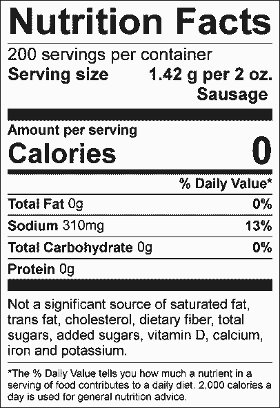 Nutritional Label