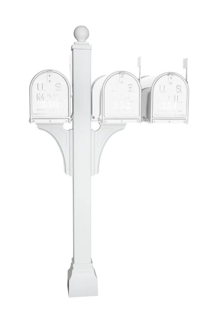 Janzer Triple Post-Texture White