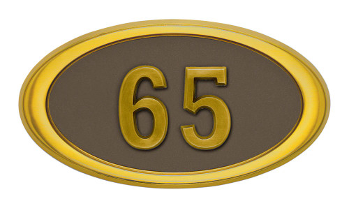 Small Oval Bronze w/Brass