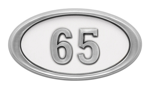 Small Oval White w/Satin Nickel