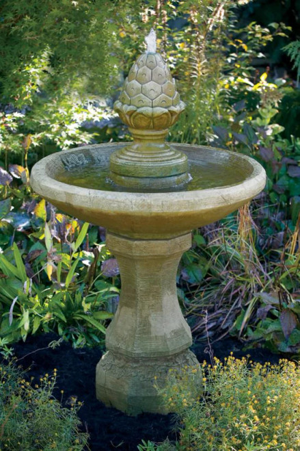 One Tier Roman Pinecone Ftn - 3573