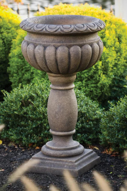 33" Egg & Dart Urn On Pedestal - 6925
