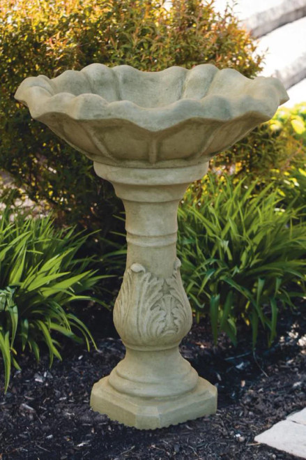 Scroll Bird Bath W/Tulip Top - 9325