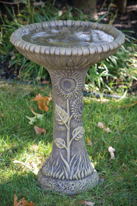 One Piece Sunflower Bird Bath - 9180