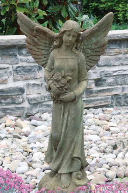 42" Angel With Roses - 1450