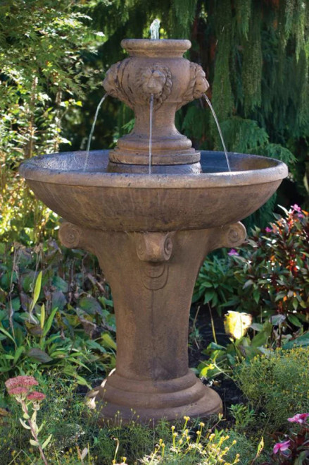 52" One Tier Lion Finial Ftn - 3479