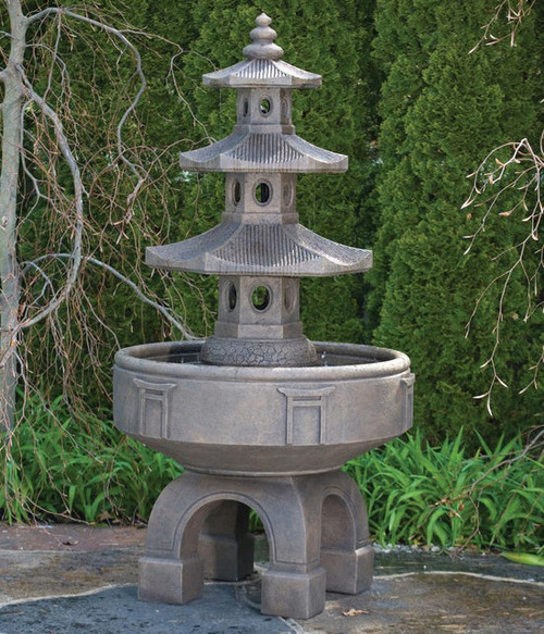 80" Three Tier Pagoda Fountain - 3499