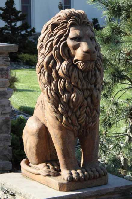 Lg 48" Grandessa Sitting Lion - 4023