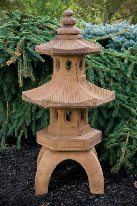 42" Two Tier Bamboo Pagoda - 5340