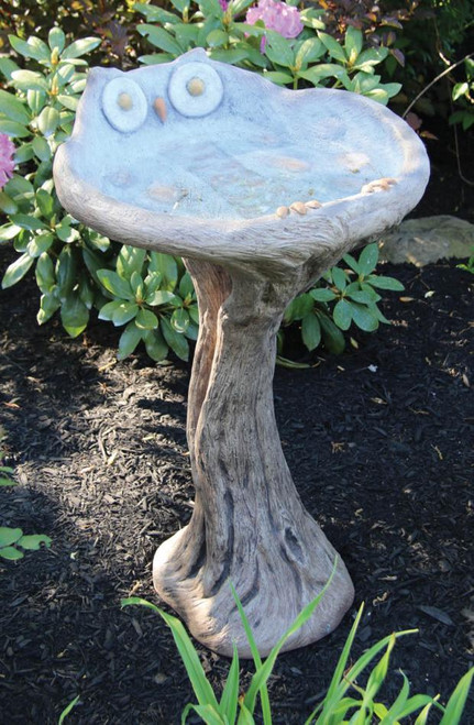 30" One Piece Owl Bird Bath - 9754