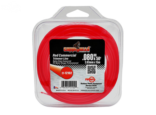 Trimmer Line .080 50' Loop Red Commercial — Rotary 12102