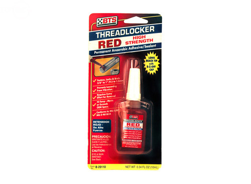 Threadlocker .34 Fl. Oz. Bottle (Red) — Rotary 12407